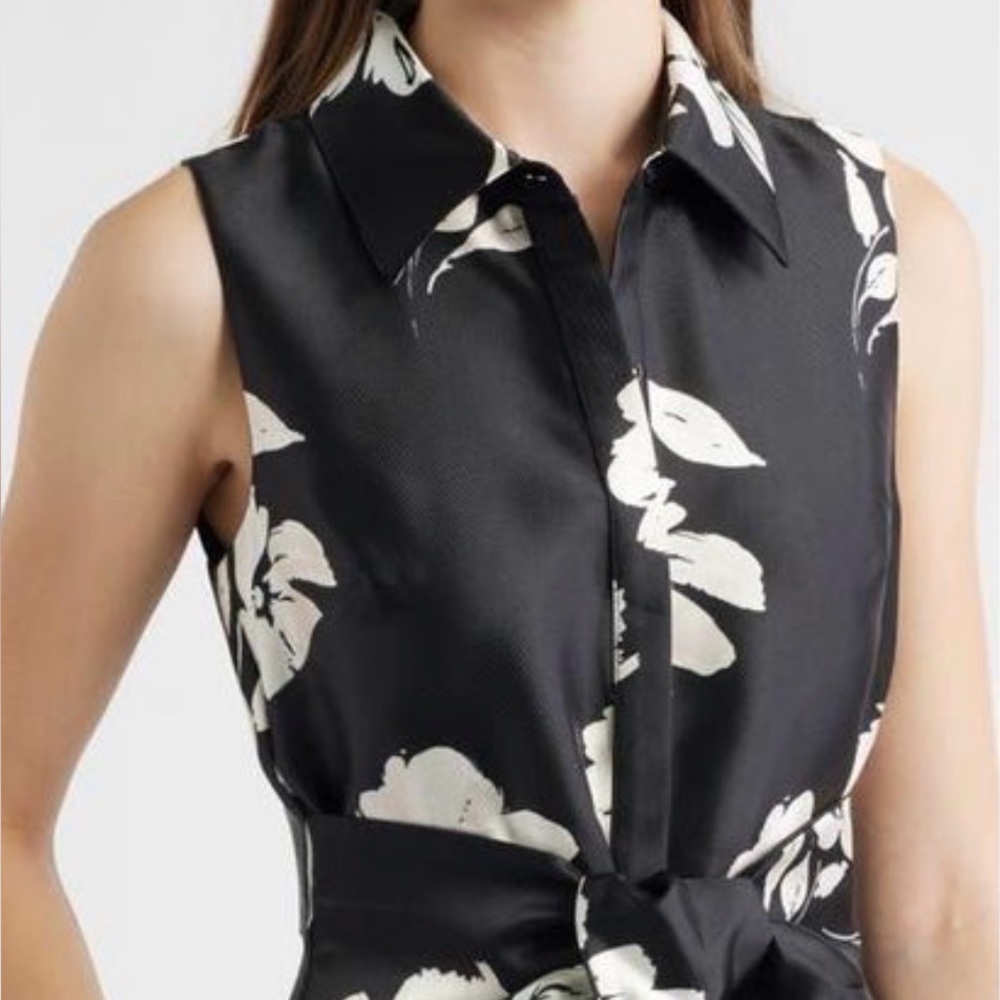 Nordstrom Julia Jordan
Women's Black Floral Sleeveless Shirtdress Gown